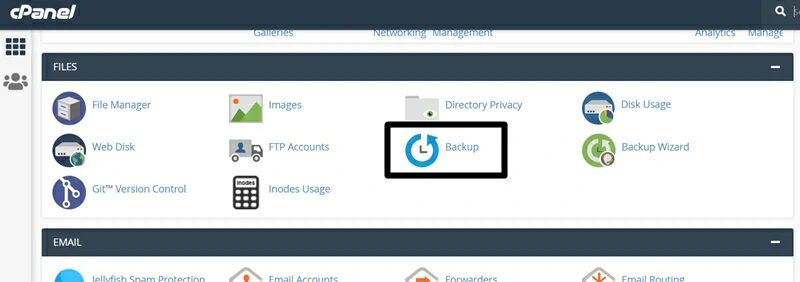 How to create a full cPanel backup