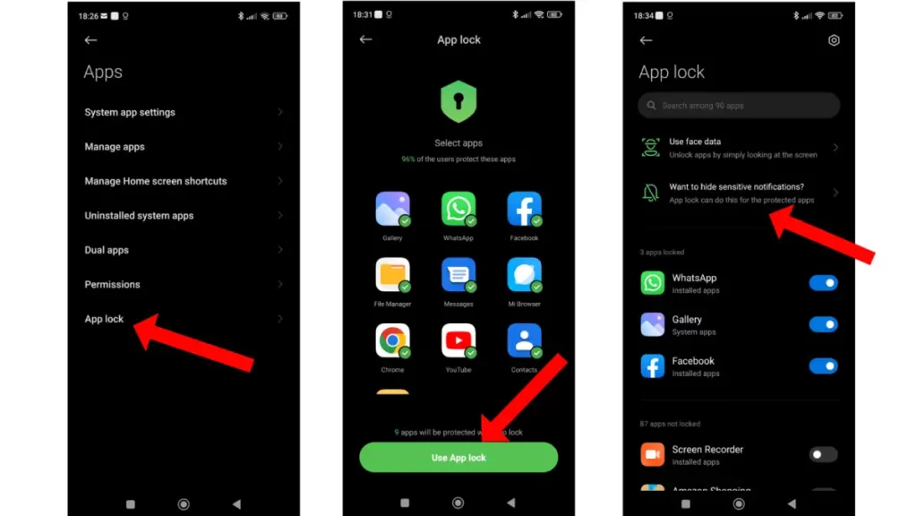How to hide apps on a Xiaomi phone